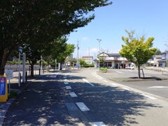 氏家駅の道路（8月30日）