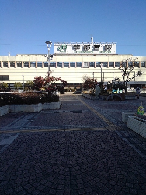 宇都宮駅の駅舎が見える景色（2月7日）