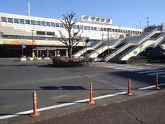 宇都宮駅の入口あたりの景色（2月7日）