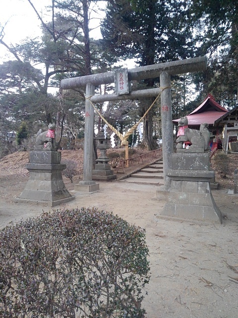 烏ヶ森公園の丘の鳥居（2月1日）