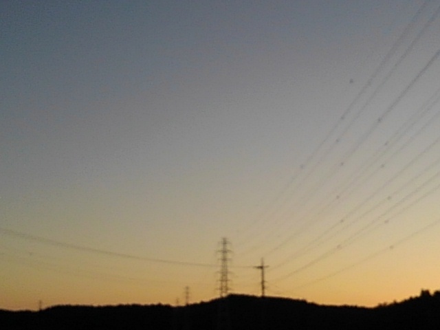 郊外の夕日（11月7日）