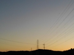 郊外の夕日（11月7日）