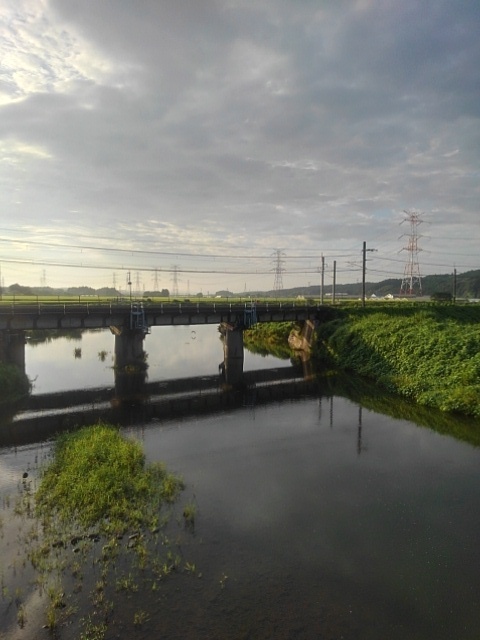 川と鉄橋（8月8日）