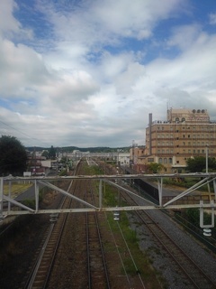 歩道橋から見えた景色（8月1日）