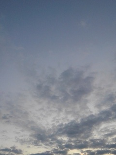 鱗雲もある夕日（9月5日）