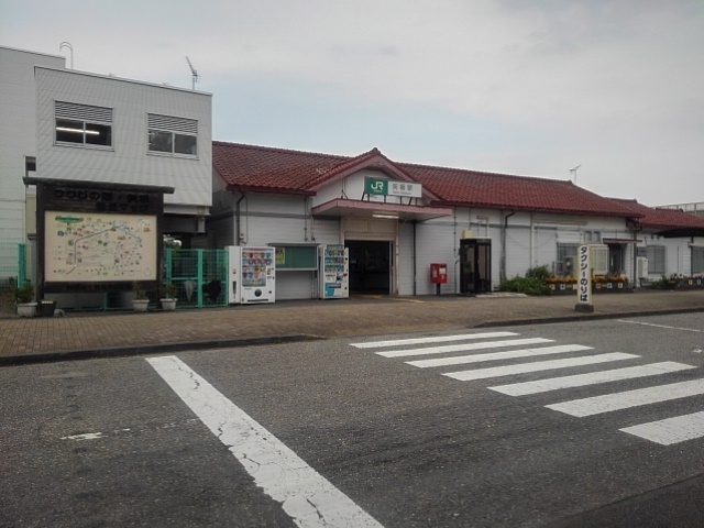 矢板駅の駅舎（7月4日）