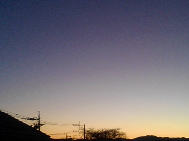 紫の夕日（2月16日）
