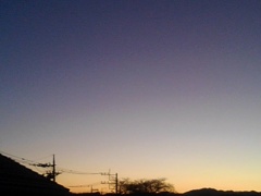 紫の夕日（2月16日）