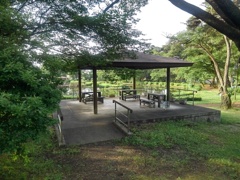 烏ヶ森公園の広場の休憩所（6月21日）