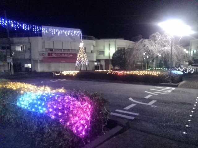 タクシー乗り場のイルミ（12月1日）