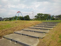 長峰公園のターザンロープ（7月5日）