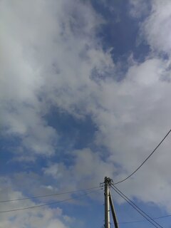 電柱と青空（1月3日）