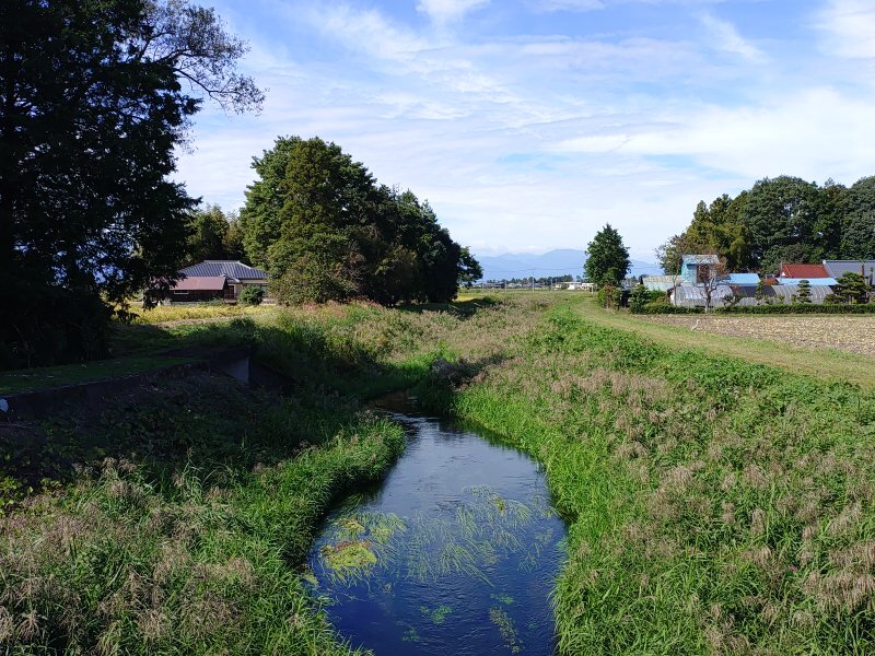 水田地帯を流れる川（10月6日）