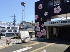 氏家駅の時計台（8月30日）