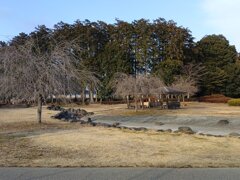 道路脇の休憩所（1月19日）