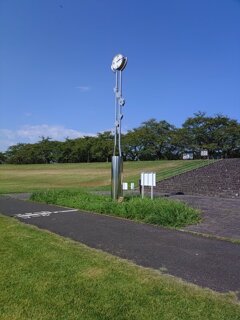ゆうゆうパークの時計台（8月30日）