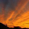夕日に染まる雲（10月12日）