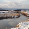 雪の後の川（2月6日）