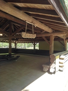 休憩所の看板（4月30日）