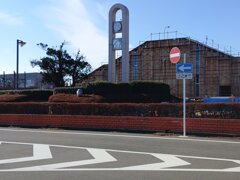 時計台と標識（12月27日）