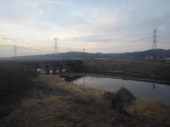 川と鉄橋（3月11日）