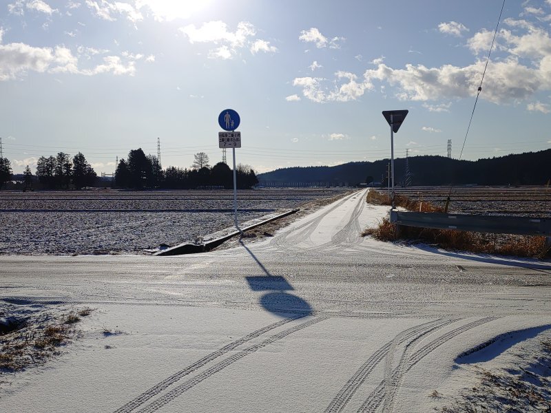 雪の交差点（2月9日）