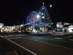 道路の向かい側のイルミ（12月5日）