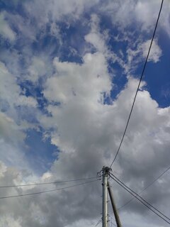電柱と雲（9月21日）
