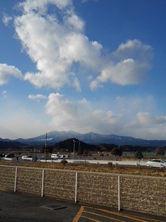 駐車場からの山（2月19日）