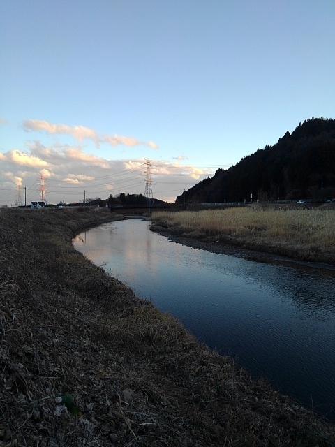 映り込みの川（1月15日）