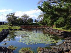 長峰公園の映り込みの池と橋（9月19日）