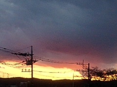 夕日に染まる雲（1月23日）