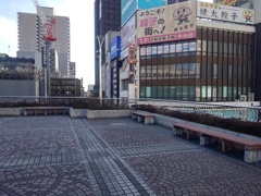 宇都宮駅のベンチ（2月7日）