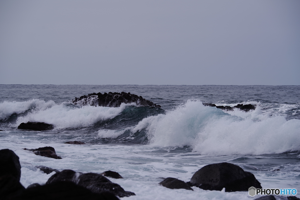 雷電海岸 荒波