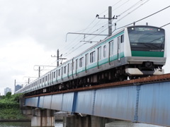 橋を渡る電車