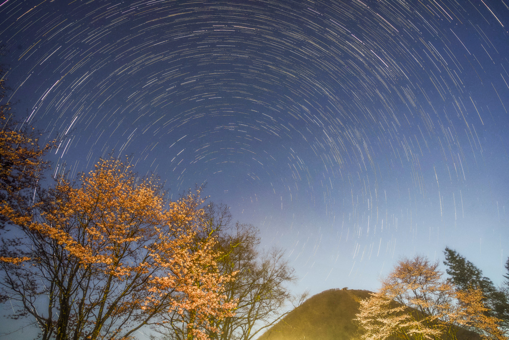 桜と星と榛名山