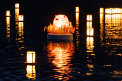 大沼灯篭流し