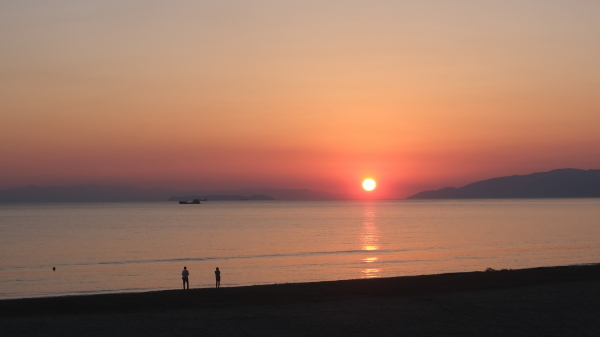 ロマンチック夕日
