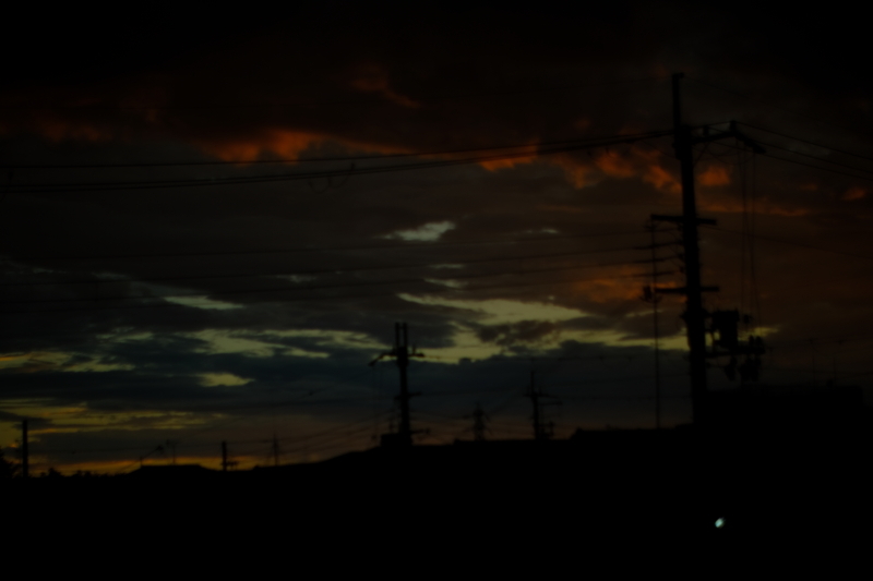 夕日を撮る