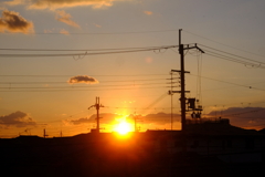 今日の夕日