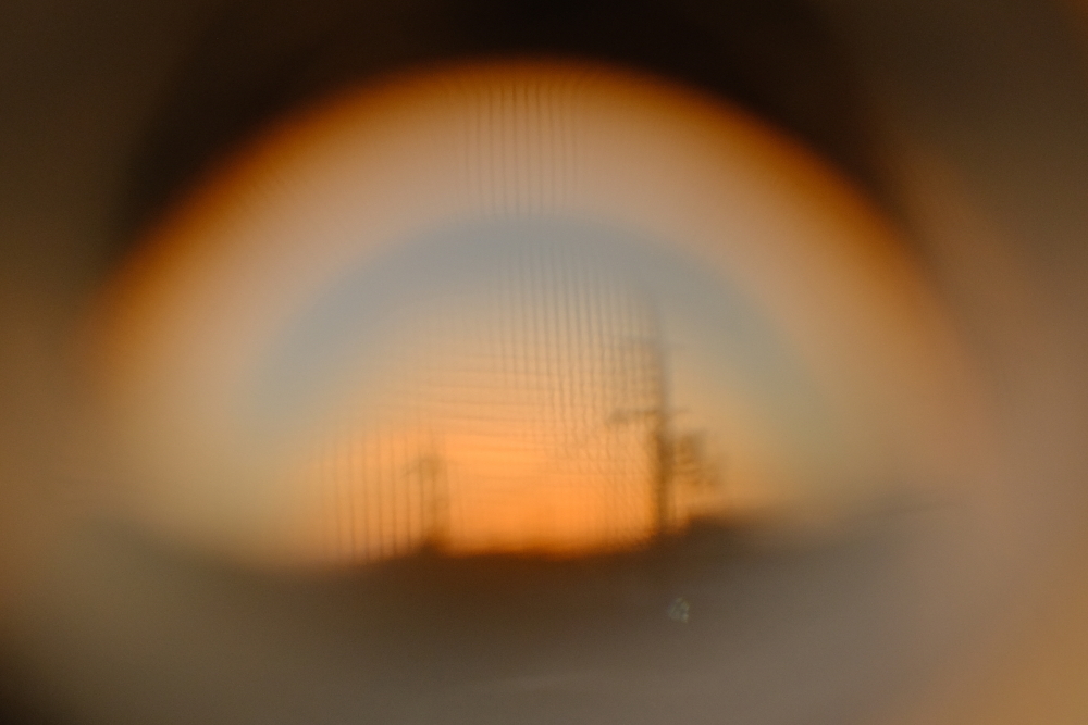 夕日を切り撮る