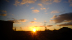 夕日＝針穴写真