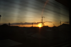 今日の夕日