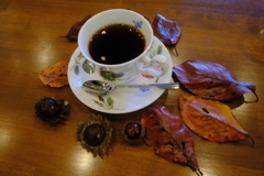 森に囲まれたカフェで飲むコーヒーが夢