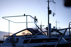 夕日に染まる