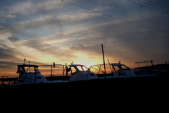夕景~静かに暮れゆく漁港