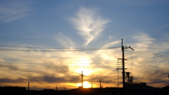 今日の夕日