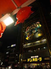 道頓堀 たこ焼き屋から望む対岸のドン・キホーテ