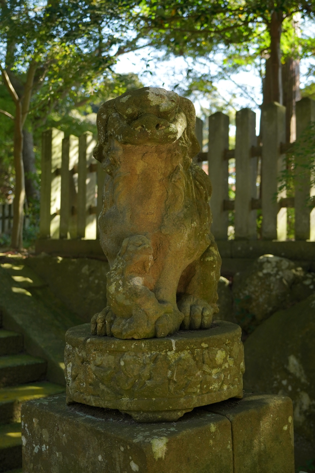 三國神社の狛犬郡