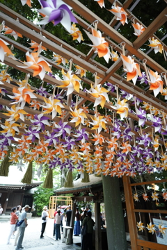 川越　氷川神社　風車